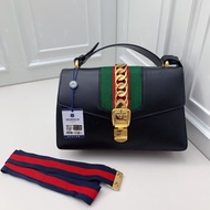 95新Gucci古馳 sylvie塞爾維亞 黑金中號