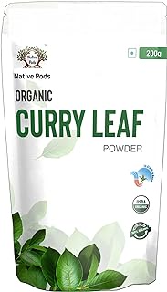 Native Pods Organic Curry Leave Powder - Curry Powder / Curry Leaves Powder - Kadi Patta Leave,kadi patta powder,Karuvepillai Powder - 200g (Pack of 1)