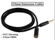 音響級單晶銅鍍銀3.5mm延長線，3.5mm Extension Cable，3.5mm TRRS