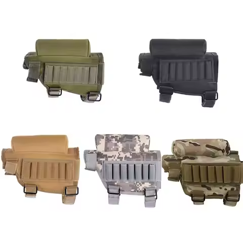 Rifle Stock Butt Bag Tactical Pouches Multifunctional Magazine Pouch for Ammo Storage Reload Suppres