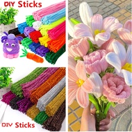 100PCS Pipe Cleaner Rod Diy Craft Chenille Sticks Chenille Stems Colorful Sticks Kids Toy Handmade F