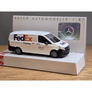 Busch 1/87 Mercedes-Benz Vito FedEx International Logistics Car Model Plastic Material Car Condition