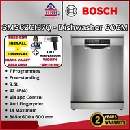 【Free Basic Install+Free Shipping】Bosch Series 6 | Mesin Basuh Pinggan | 60 cm | SMS6ZCI37Q |Silence