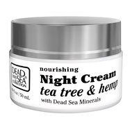 Anti-Wrinkle Night Cream for Face with Hemp & Tea Tree and Sea Minerals - Nourishing and Moisturizer