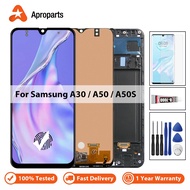 AMOLED For Samsung Galaxy A30 A50 A50S LCD Display Touch Screen Digitizer Assembly Replacement 100% Tested