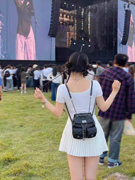 Mini Commuter Travel Shoulder Bag Diamond Pattern Soft Polyester Lining Leisure Style Backpack for Y