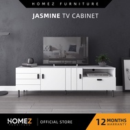 Homez Jasmine Series Melamine 6Ft Tv Cabinet Tv Console Rak Tv Kabinet Tv Almari Tv Metal Leg - J184