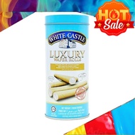 (HALAL) Biskut Wafer, Biskut Gulung, White Castle Luxury Wafers With Vanilla Filling 70G