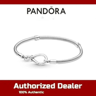 【100% Genuine】Pandora Moments Eternal Flower Knot Snake Bone Chain 590792C00 With Gift Box
