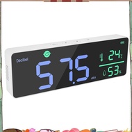 DM1306D Digital Decibel Sound Meter Smart Wall Mounted Noise Detector 30-130DB Temperature and Humid