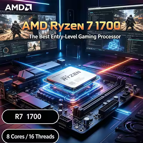 AMD Ryzen 7 1700 R7 1700 3.0 GHz 8-Core 16-Thread CPU Processor 65W YD1700BBM88AE Socket AM4 CPU Wit