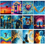 Paint by Numbers With Frame Home Decor Love themes Canvas Painting by Number Acrylic paint WallDecor