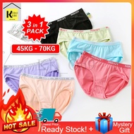 Seluar Dalam Wanita Set Free Size Love & MKQY 3 In 1 Pack Panties Women Set Sepender Perempuan Celan