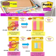 3M Post It Page Markers 671-3AN 25x77mm ( 50's x 3pads )