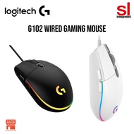 Logitech G G102 LightSync Wired Gaming Mouse (Black/White)