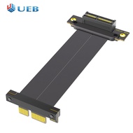 PCI-E 4.0 X1/X4สายเคเบิล PCIE Gen 4ยืดหยุ่นความเร็วสูงความยาวสายเคเบิล10ซม. 90สำหรับการติดตั้ง GPU