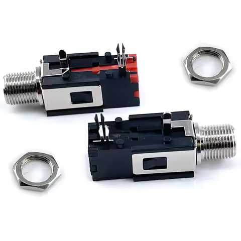 50 6.35mm Audio Jack PJ-601B Microphone Power Amplifier Connector Horizontal 3PIN Plug-in Audio Mono