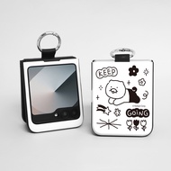 Galaxy Z Flip 6 Galaxy Z Flip 5 Spring Sik Doodle Ring-type Smart Ring Card Bumper Case