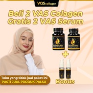 2 BOTOL VAS COLLAGEN bonus 2 VAS SERUM Vas gamat emas collagen colagen original 100% asli ori pemuti