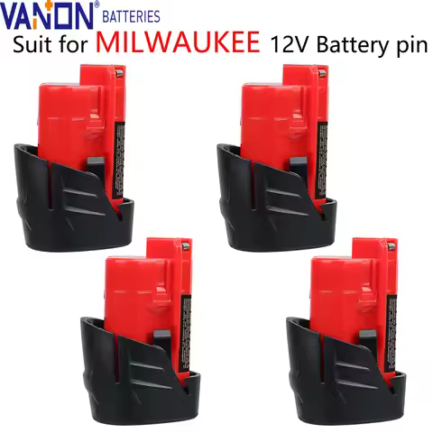 VANON 1/21/Pack M12 3.5Ah 12V Lithium Battery Replace for Milwaukee 48-11-2401 48-11-2402 48-59-1812