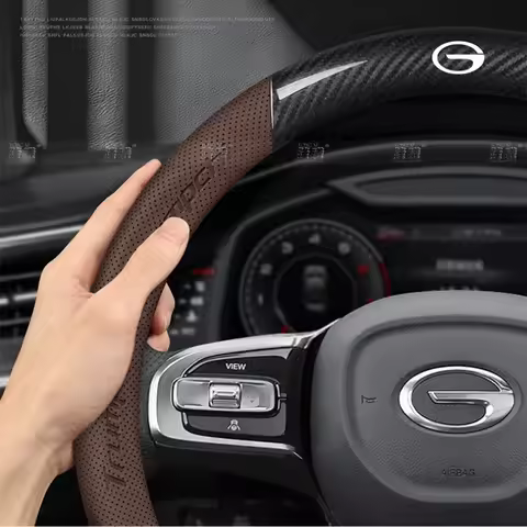 Ultra Thin Nappa Leather Steering Cover Wear-resistant Skin-friendly For GAC Trumpchi Empow Emkoo GS