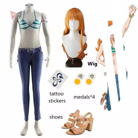 Anime Naming Cosplay Costume Naming Two Years Later Costumes Top Bikini Pants Wig For Adult Plus Siz