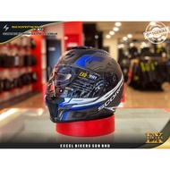 SCORPION EXO 391 HAUT MATT BLACK-SILVER-BLUE/SCORPION HELMET/FULL FACE HELMET/SCORPION FULL FACE HEL