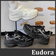 [Eudora] Casual Sneakers Daddy Shoes Women Thick-soled Sneakers Thick-soled Daddy Shoes White Shoes 