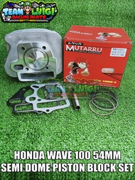 MUTARRU HONDA WAVE 100 54MM SEMI DOME PISTON BLOCK SET