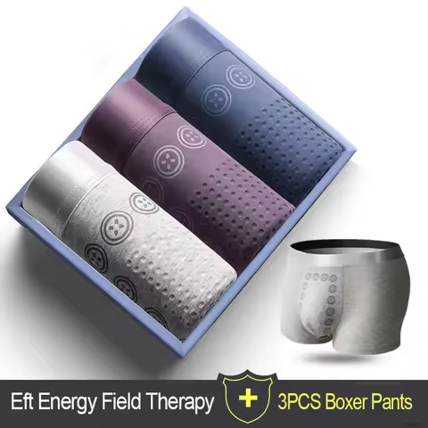 Eft Energy Field Therapy Men's Underwear 3pcs/set Boxer Pants Man Boxer Briefs Magneticfit Pants Bre