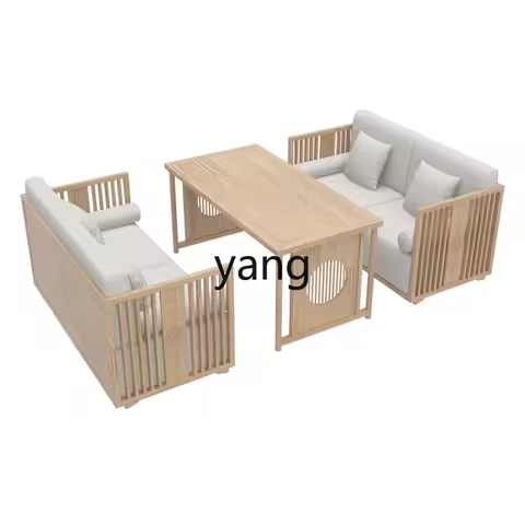 LH solid wood sofa hotel restaurant teahouse booth club box negotiation sofa