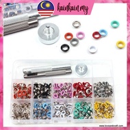 5mm Coloured Metal Eyelet and Tool Set 5mm for Shoes Shoelace DIY projects Bag Jacket (60341)
