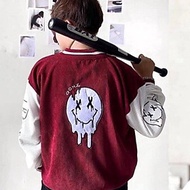 Áo khoác nhung gân tăm chử G unisex ulzzang áo bomber jackets street style nam nữ form rộng rẻ đẹp