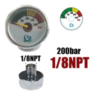 Mini 200bar 350bar Manometer Gauge 1inch 1/8NPT 1/8BSPP M10*1 M8*1 High Pressure Hand Pump Diving Mo