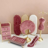 MERAH Pink Jewellery Jewelry Holder Pink Display Storage rack Accessories rack Home Decoration
