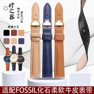 Substitute fossil watch strap for women FOSSIL genuine leather ES3737 3795 3843 4502 Coach cowhide strap