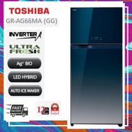 TOSHIBA 661L 2 Door Duo Hybrid Inverter Fridge GR-AG66MAGG