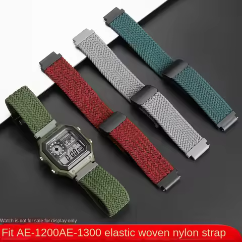 Quick release nylon strap 18MM bracelet watch band for Casio HDC-700 AE1200 WS-1400h/1300 W-737 F-91