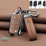 Remote Key Case Cover Metal Key Fob Shell Keychain For Volkswagen Lavida Polo Tiguan l Discovery Son