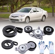 Drive Belt Tensioner and idler Pulley Serpentine Belt kit for Camry LE SE XLE 2.5L L4 2010-2011 Serp