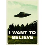 I Want To Believe - X Files Art Movie Film UFO Fabric Poster 32 inch x 24 inch