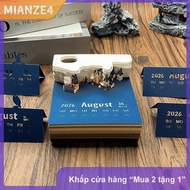 [COD] MIANZE4 Thời Gian Mảnh Lịch 2026 Bàn Lịch Với Ánh Sáng LED 3D Xé-Away Lịch Giấy Khắc Nghệ Thuậ
