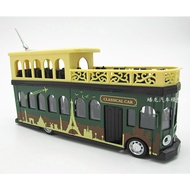 1: 28 Double Decker Sightseeing Tram Bus Bus Alloy Car Model Bus Toy Car Model Ornaments