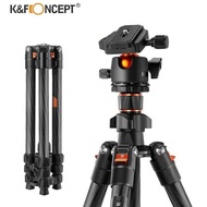 K&F Concept K254C2 63.78"/162cm Carbon Fiber Tripods Reversible Folding With 360° Panorama Ball Head