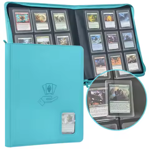 Toploader Binder, Holds 360 Top Loader,9 Pocket Top Loader Binder for 3" x 4" Rigid Cards,Toploader 
