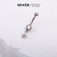 (1 Piece) Layered Apricot Navel Piercing - Titanium F136 - Eyelets Store