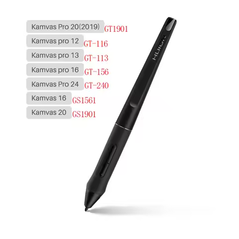 HUION Battery-Free Pen PW507 2 Express Keys Digital Stylus for Drawing Tablet Monitor Kamvas Pro 12/