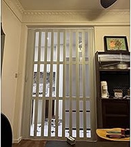 Interior Accordion Door PVC Folding Door, with Acrylic Penel with Upgraded Roller & Handle, Smooth O