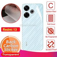 3-9pcs 3D Carbon Fiber Back Film for Redmi 13 4G 2024 Matte Screen Protector for Redmi13C 13C 5G Pho
