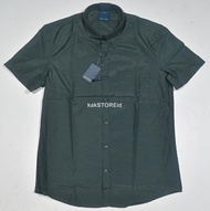 Kemeja STANLEY ADAMS Motif Stripe Hijau Kemeja Cowok Stripes Kemeja Kantor Baju Kerja Casual Garis T